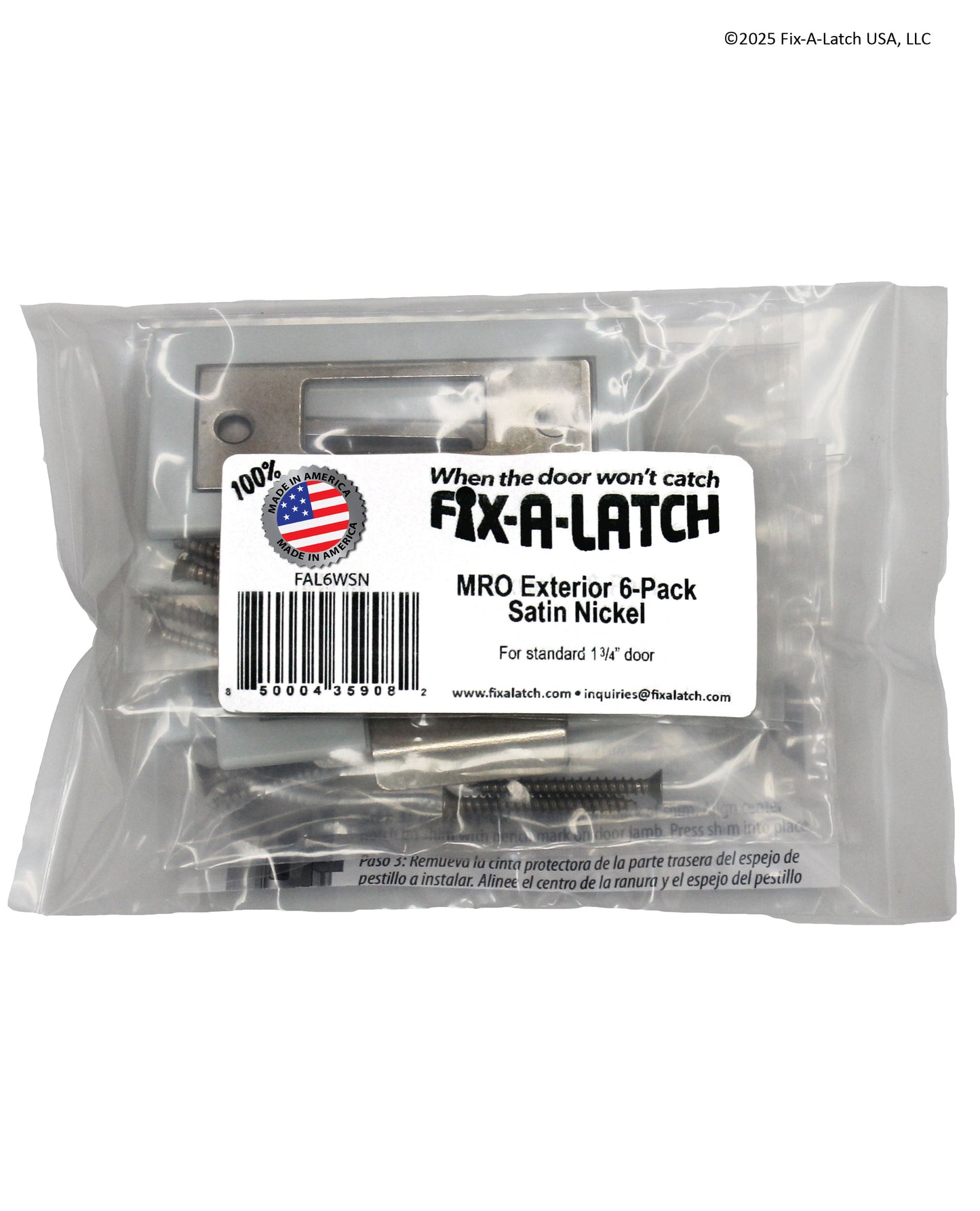 MRO Exterior 6-Pack with Satin Nickel Finish