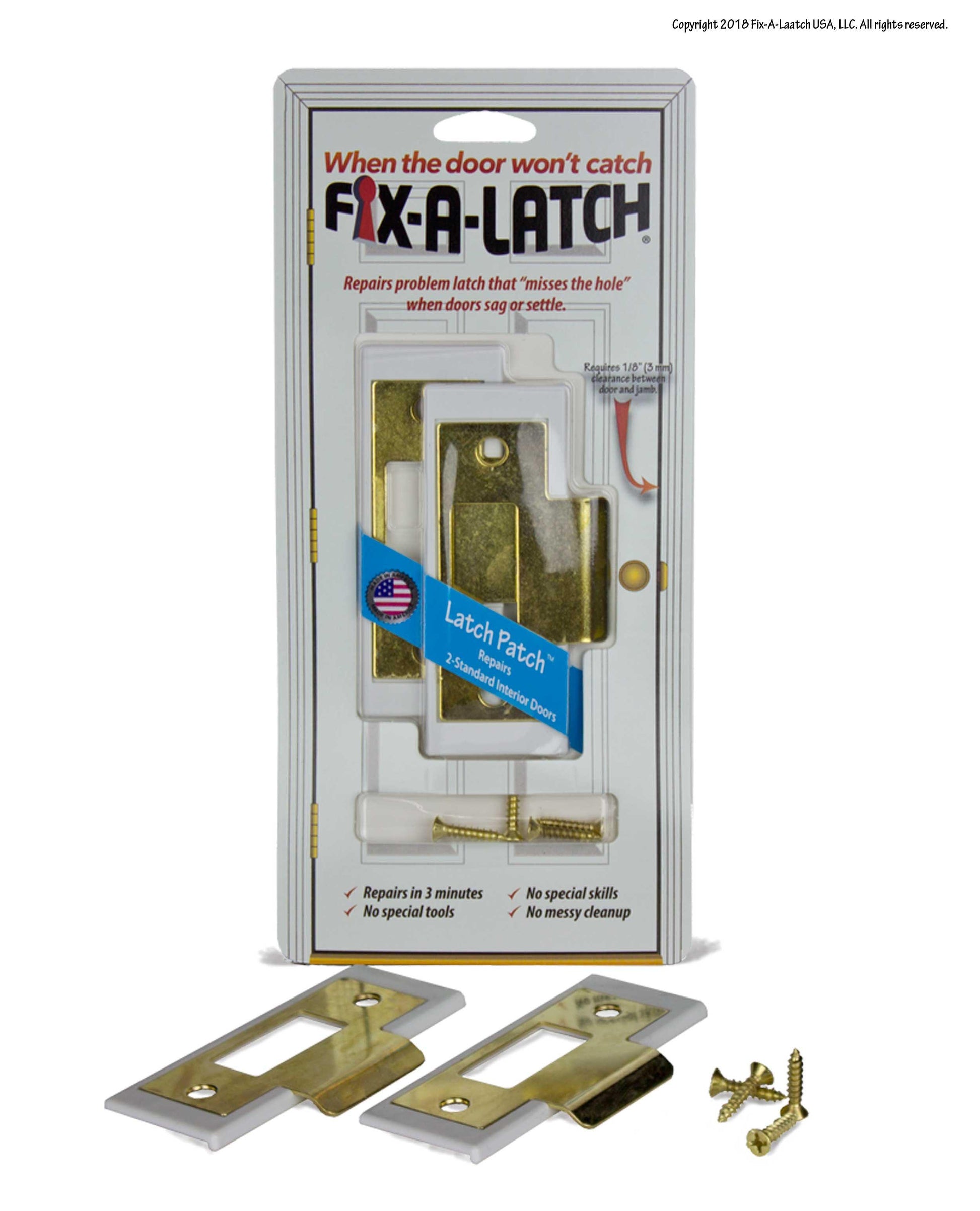 Interior 2-Pack with Brass Finish - Fix-A-Latch