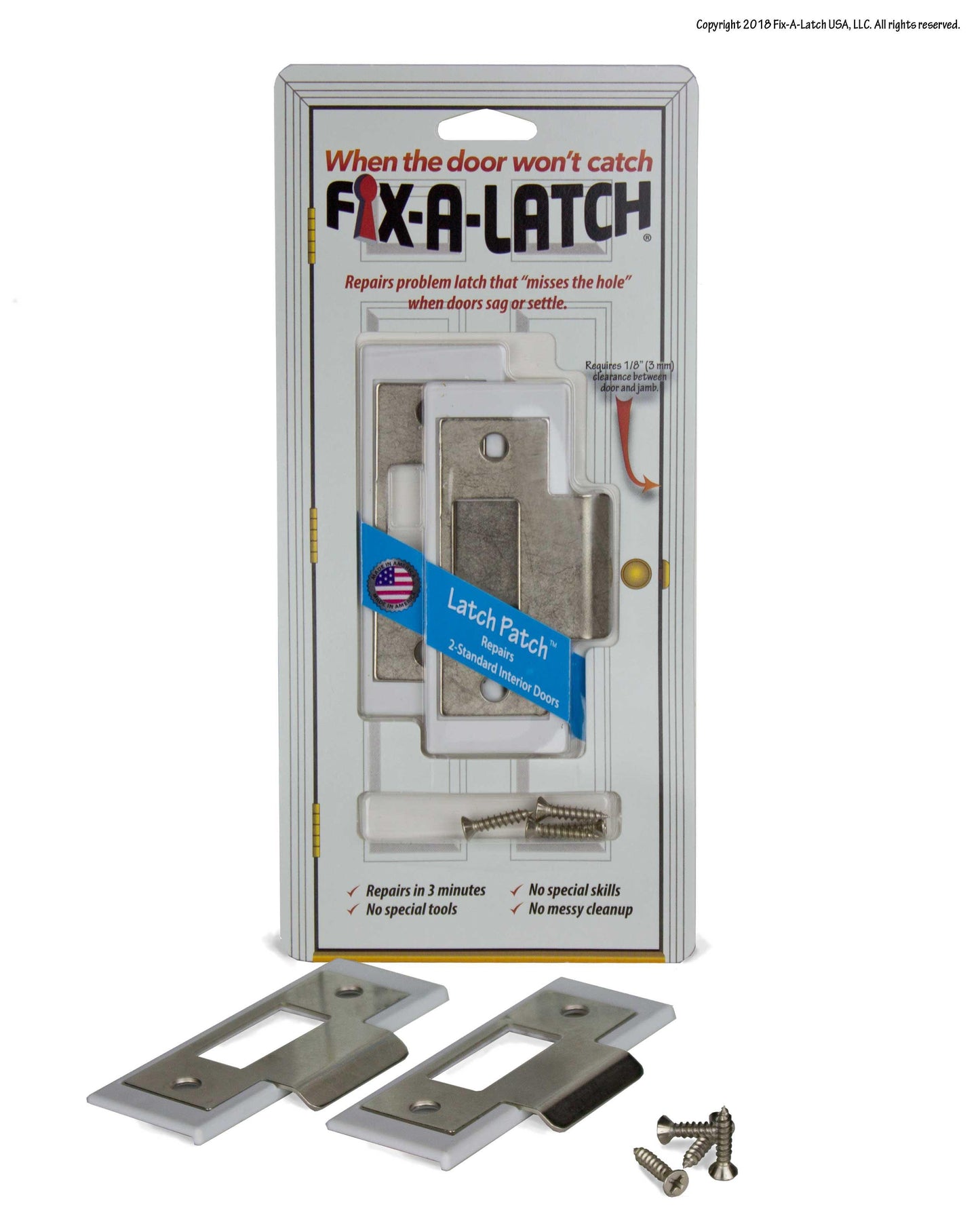 Interior 2-Pack with Satin Nickel Finish - Fix-A-Latch